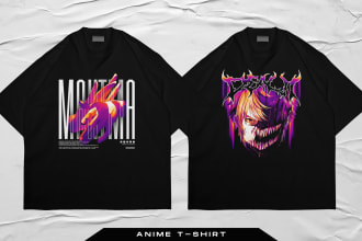 do custom streetwear and anime design t shirt