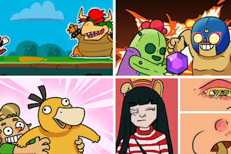 draw an awesome cartoon thumbnail for youtube, just 20 dolar