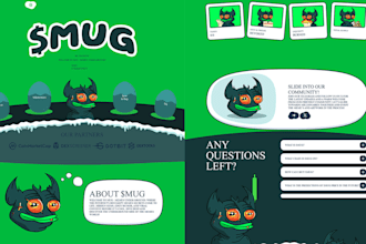 build crypto meme token website and crypto logo design