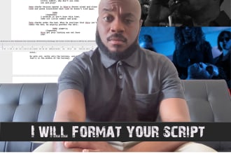 edit or format your TV pilot, short script, or feature movie script