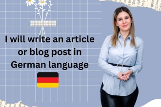 write an article or blogpost in german