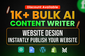 create bulk ai content writer with chatgpt and instantly publish your website