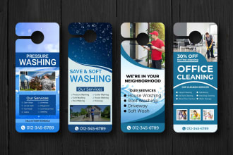 design pressure washing house cleaning solar panel junk removal door hanger
