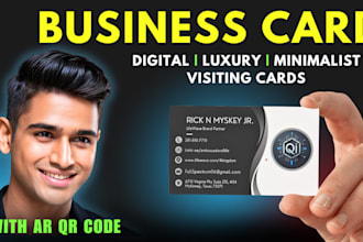 create digital, luxury, minimalist business card design, visiting cards