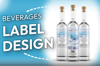 design professional bottle label for vodka, wine, beer, gin