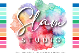 design luxury signature and watercolor feminine logo