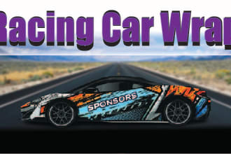 create racing wrap, itasha wrap design, car wrap,