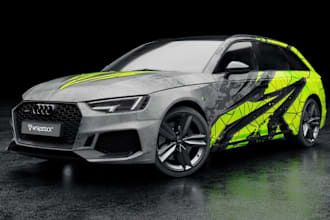 do racing itasha wrap, racing car wrap, car livery, vehicle wrap design