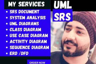 srs document system analysis and design uml class sequence activity erd diagrams