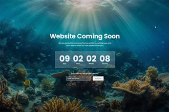 design coming soon, under construction, countdown page in HTML