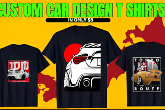 create jdm cars and custom streetwear tshirt and hoodie designs