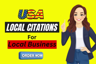do 150 USA local citations and directory submission for gmb ranking
