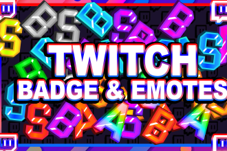 create custom twitch letter sub badge emotes in 24 hour