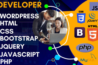 be your static or dynamic full stack website developer