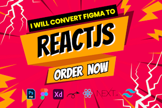 convert figma to reactjs or psd to reactjs with tailwindcss