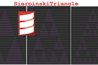give you sierpinski triangle codes and I also have friends who know scala coding