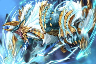 draw a monster or creature from monster hunter