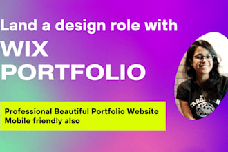 create a professional job worthy UI UX portfolio wix website