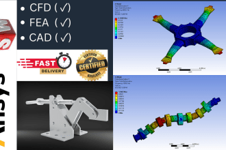 perform cfd simulations ,fea analysis cad modeling  in solidworks and ansys