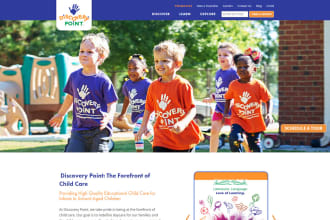 design a kindergarten, preschool, childcare, and daycare website