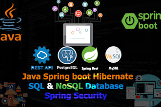 develop projects using java spring boot with both sql and nosql db