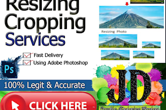 do photo resizing, cropping