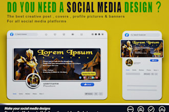 design eye catchy social media header, banner and post