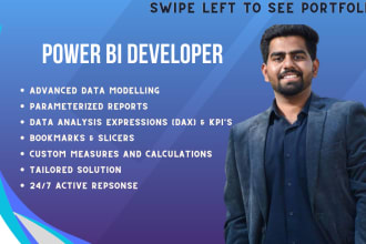 create power bi report and dashboard for data analysis and data visualization