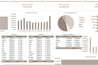 create excel dashboards and google sheets for budget planning