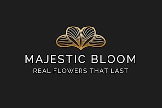 create an outstanding floral logo design with vector file