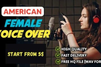 record professional american female voice over
