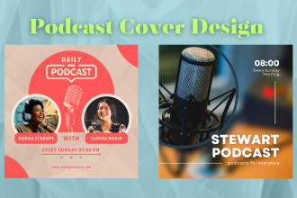make unique, professional podcast cover artwork