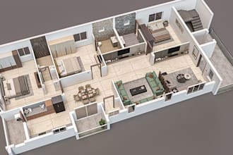 design architecture 3d floor plan of your house by sketchup