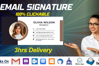 make email signature clickable HTML for outlook, gmail, etc