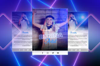 design artist epk, media kit, press kit, speaker one sheet