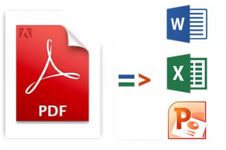 convert PDF to word, excel, powerpoint, jpg, ai