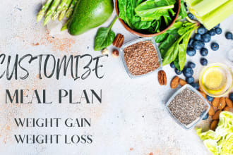 be your nutritionist creating weight loss and diet plan, keto