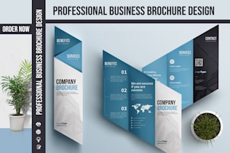 design corporate flyer, brochure and marketing materials in just 24 hour
