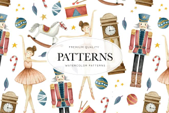 design watercolor seamless pattern for printing