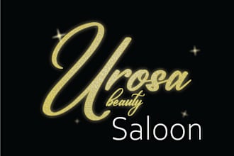 do luxury embellished glitter, beauty, and cosmetic logo design
