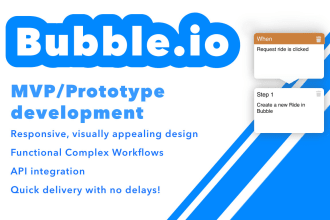 build your mvp or prototype using bubble io