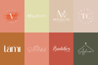 design a cosmetics or beauty brand logo in this style