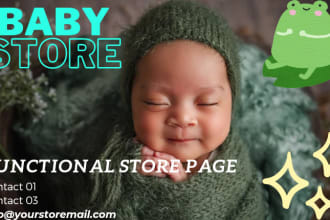 create an online baby store, baby toys, baby clothes website