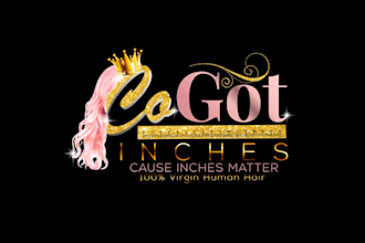 create best quality hair salon, extensions , feminine and boutique logo