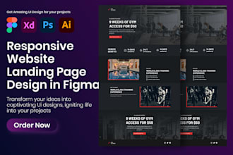 create website UI UX landing page design on figma full web UX UI layout