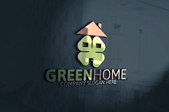 create a best quality property real estate construction home mortgage logo