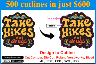 do cutline, cut contour, die cut, and outline on your stickers