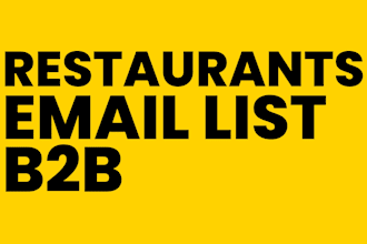 provide UK restaurants emails database, contact list, b2b data
