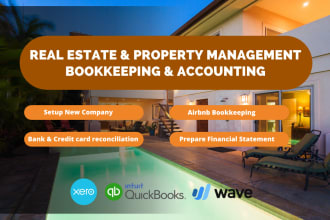 do property management and real estate bookkeeping in quickbooks, xero, wave