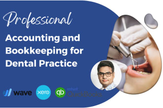do bookkeeping for dental practice, dentist, dental clinic in quickbooks, xero